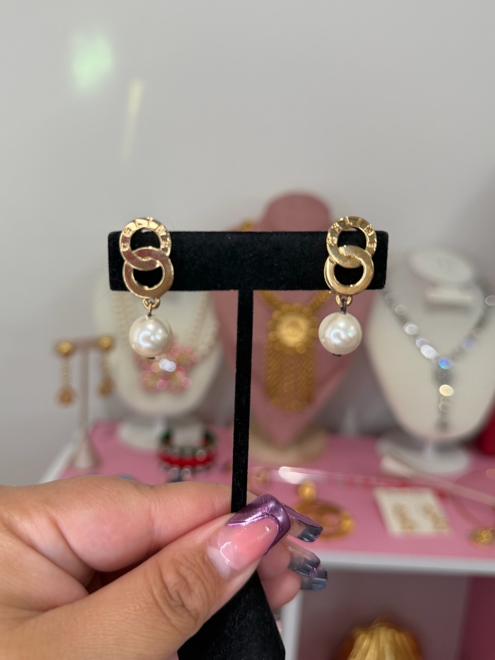 Celine Earrings Pearl Drop